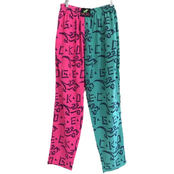 Vintage Other - VINTAGE | 90s Gecko Hawaii Neon Printed Track Hammer Pants